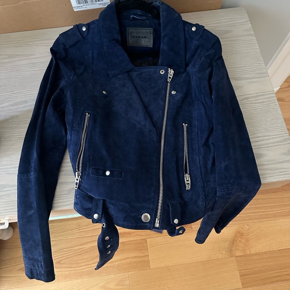 BLANK NYC Navy Suede Jacket - Picture 6 of 7